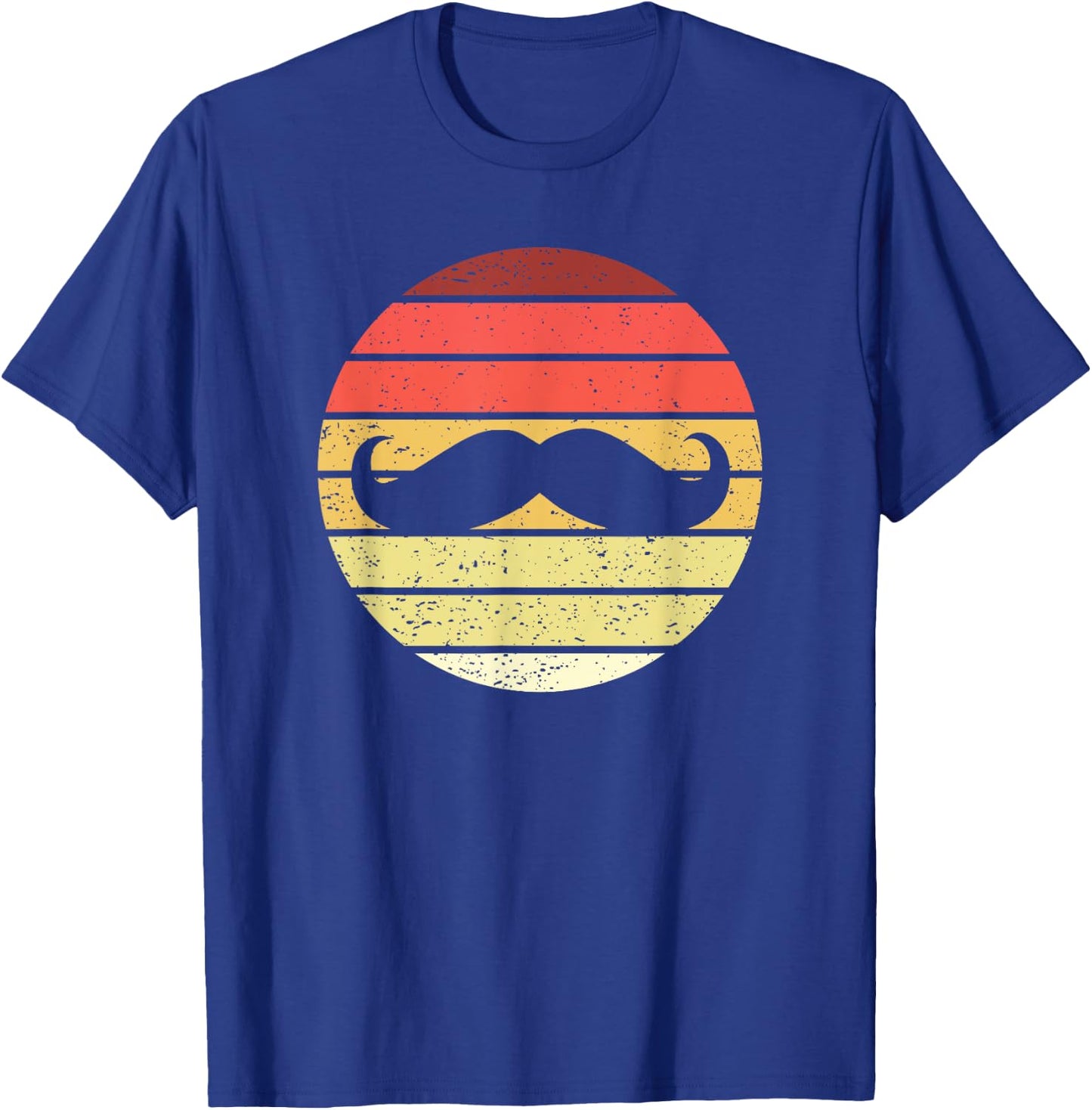 Mustache Retro Style Vintage T-Shirt - T-Shirt | Royal