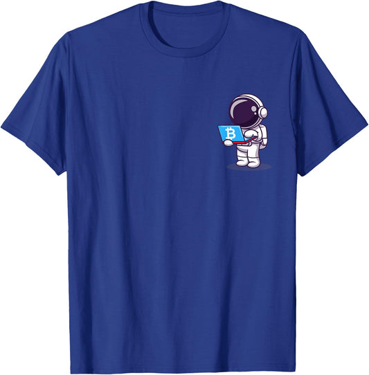 Astronaut Buy Ticket to Moon with BTC Bitcoin T-Shirt - T-Shirt | Royal