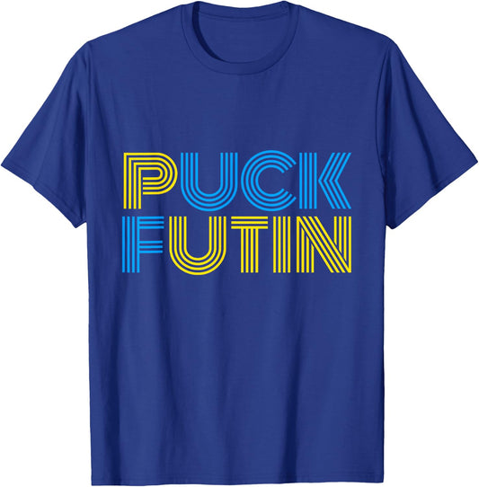 Retro Vintage Puck Futin Game Day T-Shirt - T-Shirt | Royal