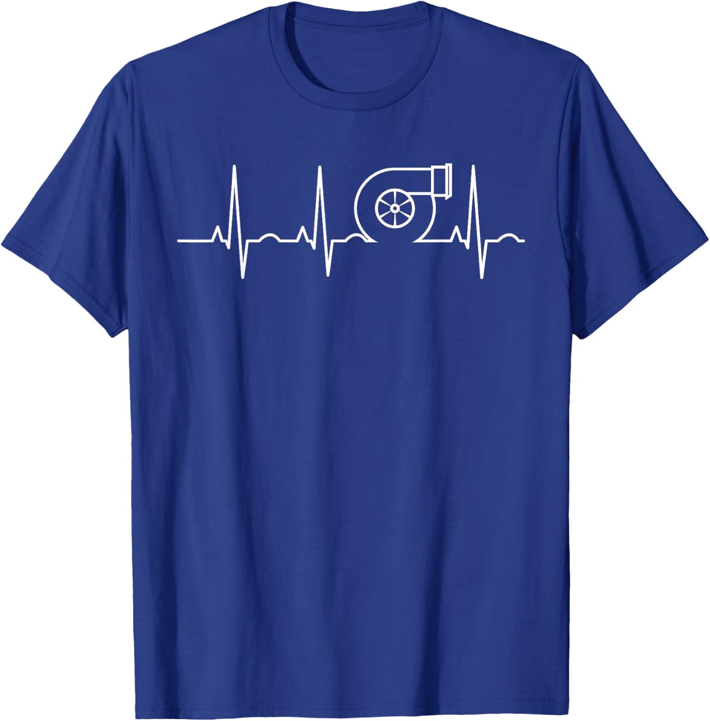 Turbocharger Heartbeat Turbo Tuner Car Lover Tuning Cars T-Shirt - T-Shirt | Royal