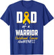 Childhood Cancer Awareness-Dad of a Warrior T-Shirt - T-Shirt | Royal