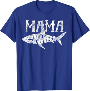 Mama Shark T Shirt Family Matching Moms Women Jawsome Gift T-Shirt - T-Shirt | Royal