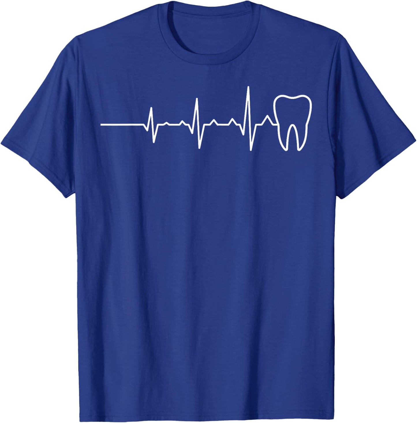 Dentists Dental Students Dental Hygienists Tooth Heartbeat T-Shirt - T-Shirt | Royal