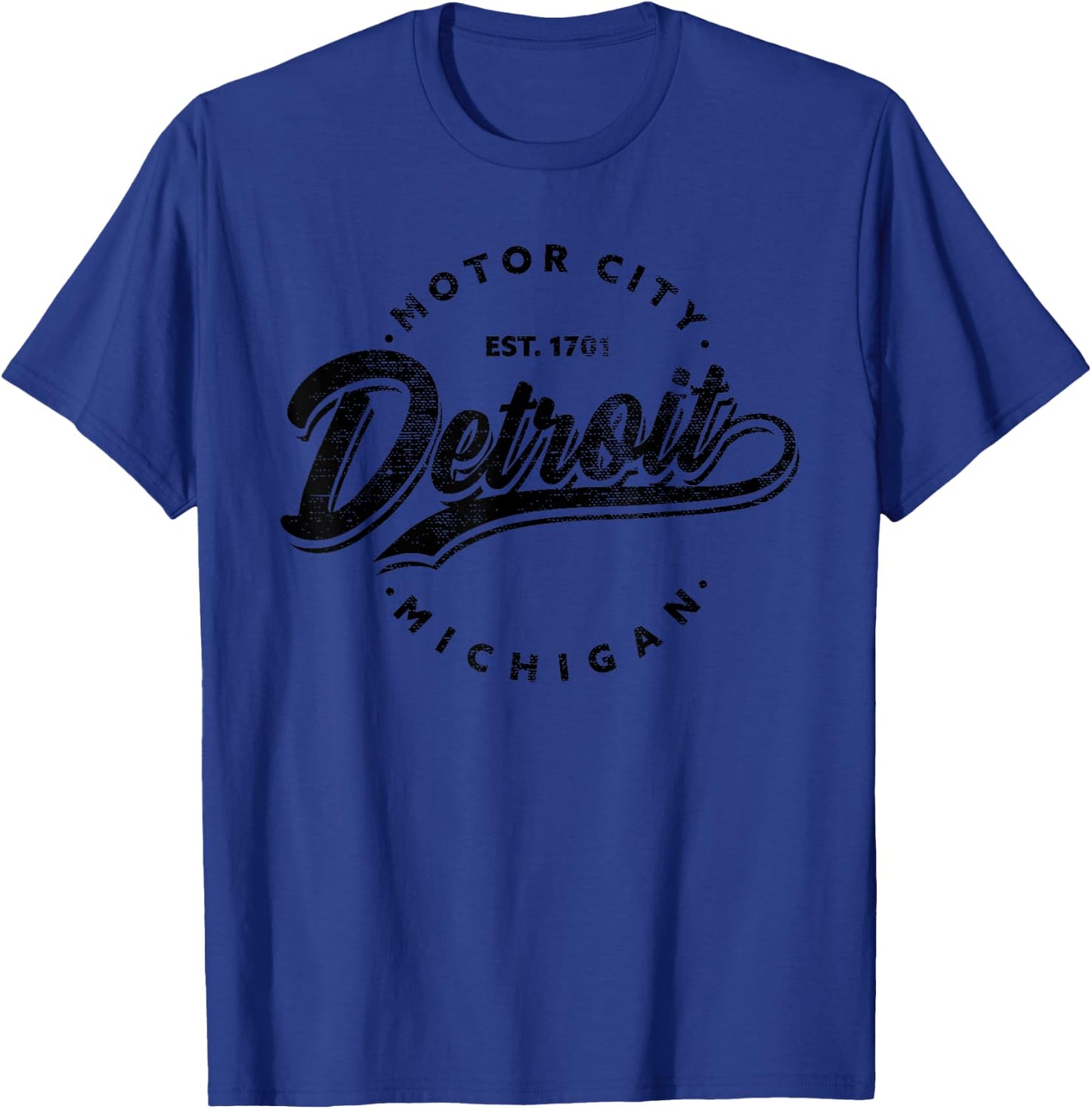 Classic Michiganians Vintage Detroit Motor City Michigan MI T-Shirt - T-Shirt | Royal