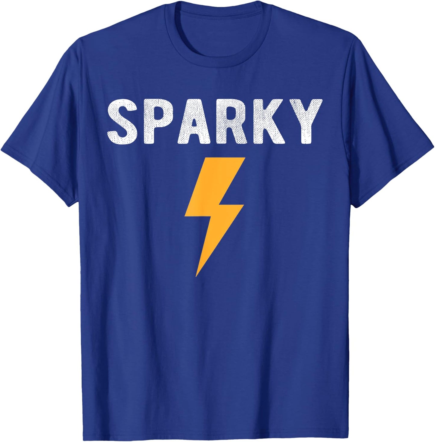 Electrician Gift Funny Sparky Nickname Lightning Bolt T-Shirt - T-Shirt | Royal