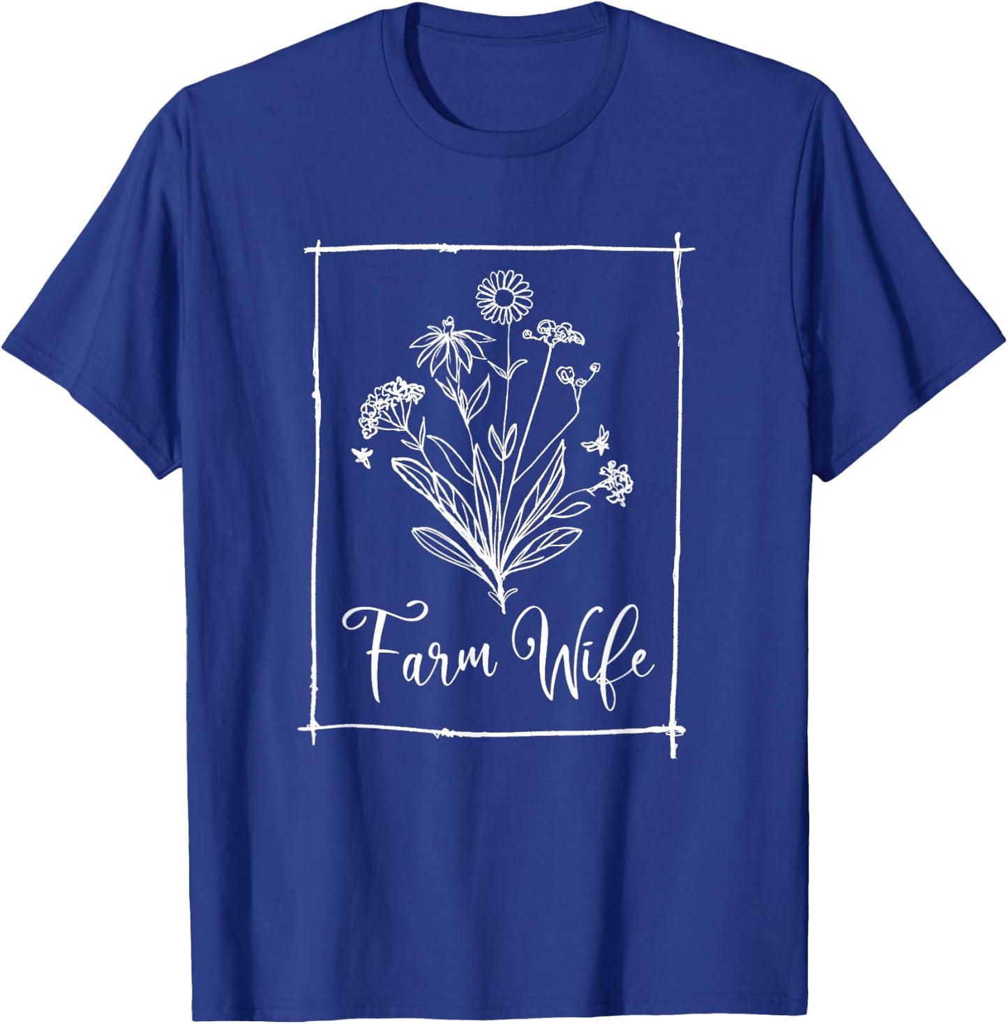 Farm Wife Funny Farmer Crops Animal Farming Lover Gift Women T-Shirt - T-Shirt | Royal