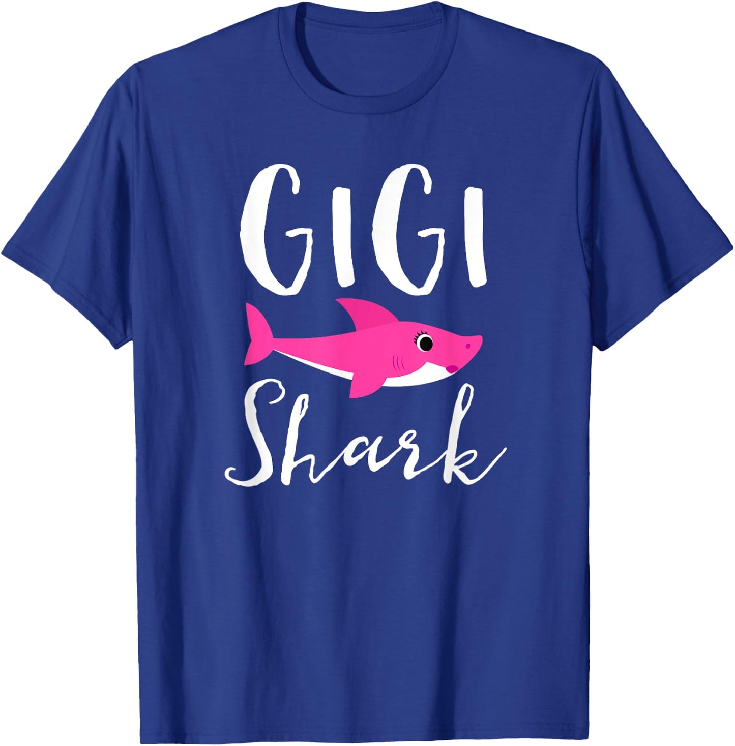 Gigi Shark Grandma Grandmother Pink Shark Graphic T-Shirt - T-Shirt | Royal