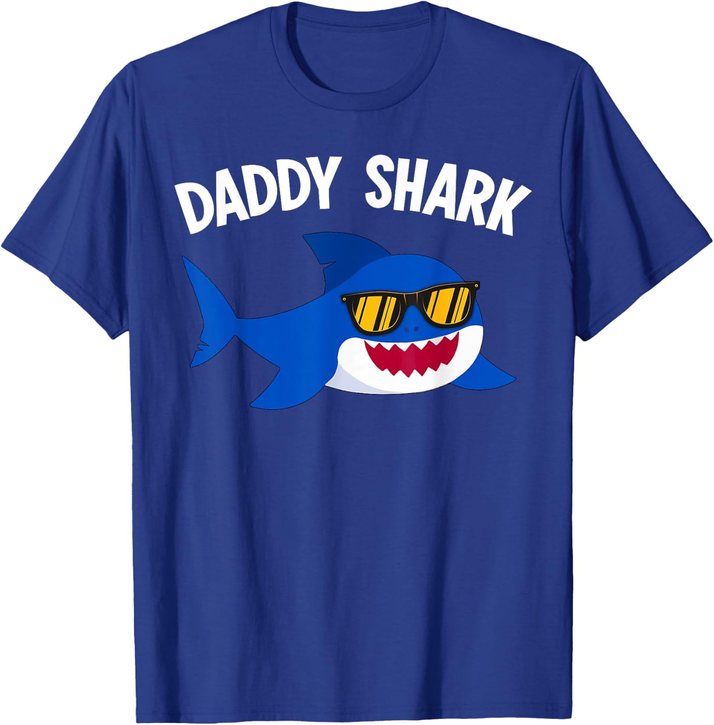 Shark Lover Funny Daddy Shark Father's Day T-Shirt - T-Shirt | Royal