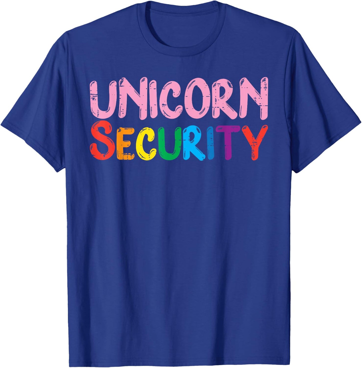 Unicorn Security Dad Brother Halloween Costume Men Boys T-Shirt - T-Shirt | Royal