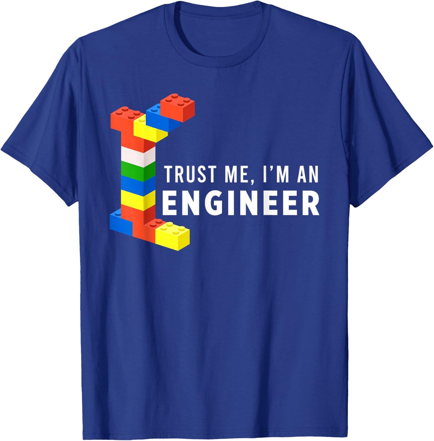 Funny Building Blocks Master Builder Engineer Construction T-Shirt - T-Shirt | Royal
