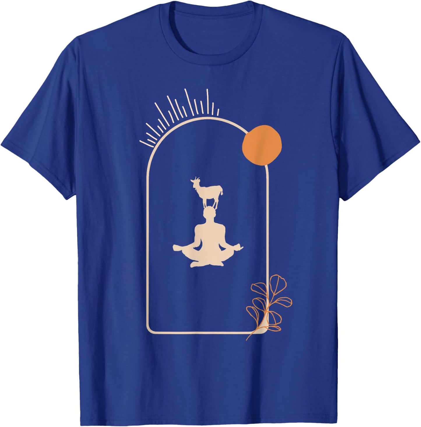 Goat Yoga Boho Vintage Style T-Shirt - T-Shirt | Royal