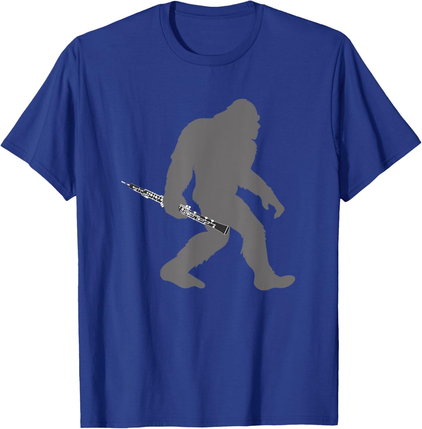 Funny Oboist Bigfoot musician with Oboe T-Shirt - T-Shirt | Royal
