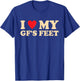 I Love My GF's Feet Funny Girlfriend Relationship Design T-Shirt - T-Shirt | Royal