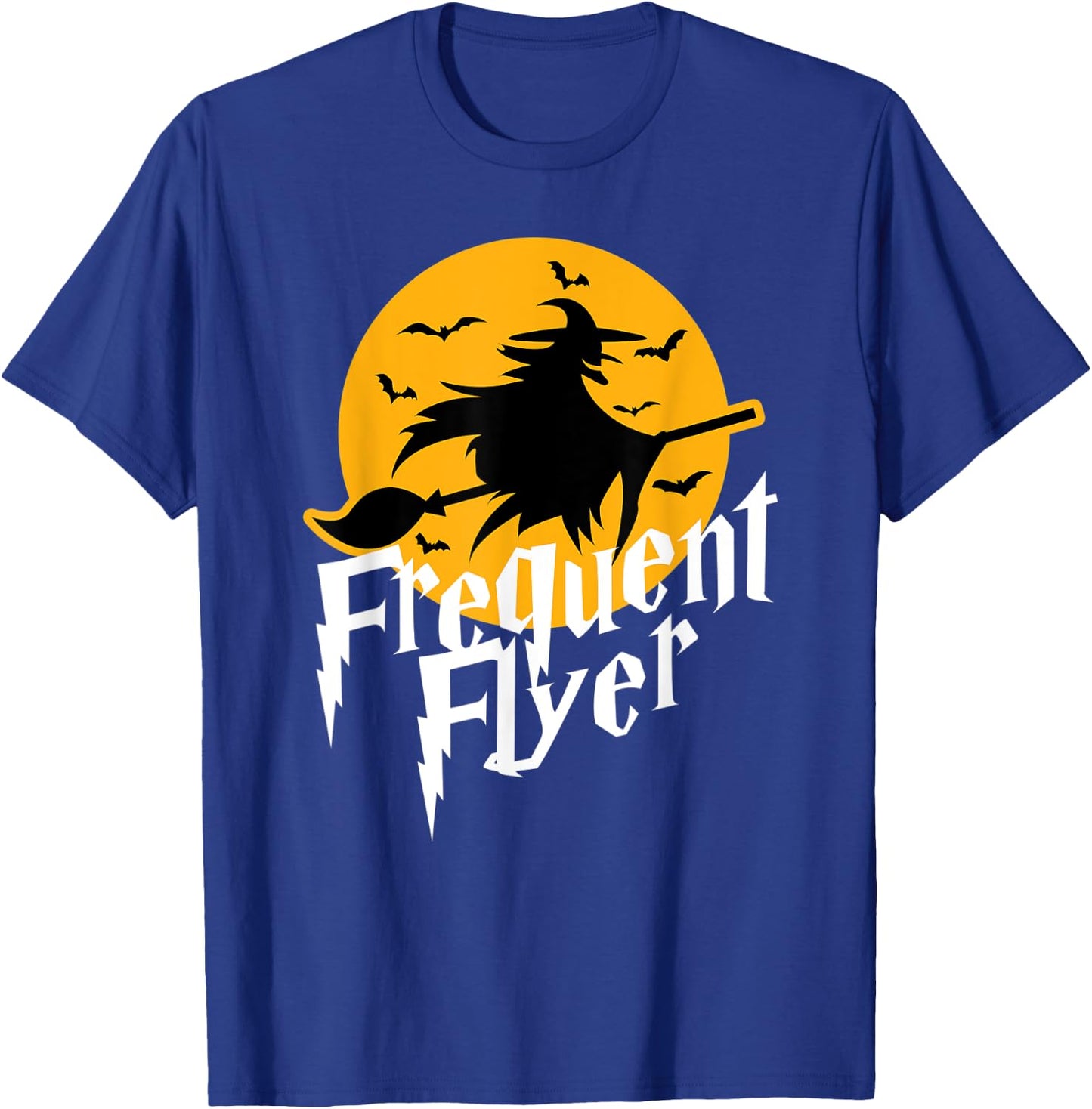 Frequent Flyer Cute Witch Halloween T-Shirt - T-Shirt | Royal