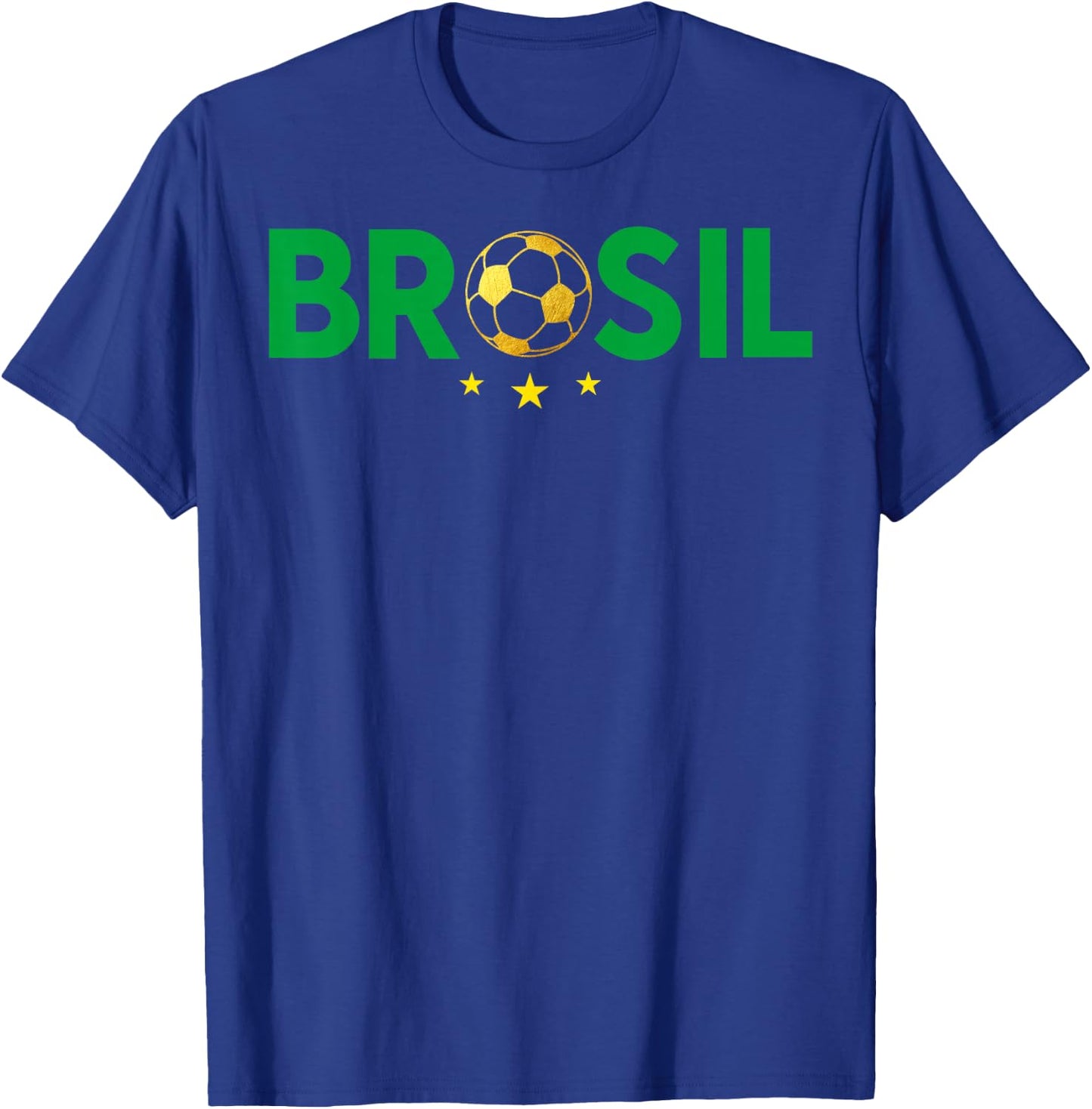 Vintage Brasil Brazil Flag Brazilian Pride Men Women Kids T-Shirt - T-Shirt | Royal