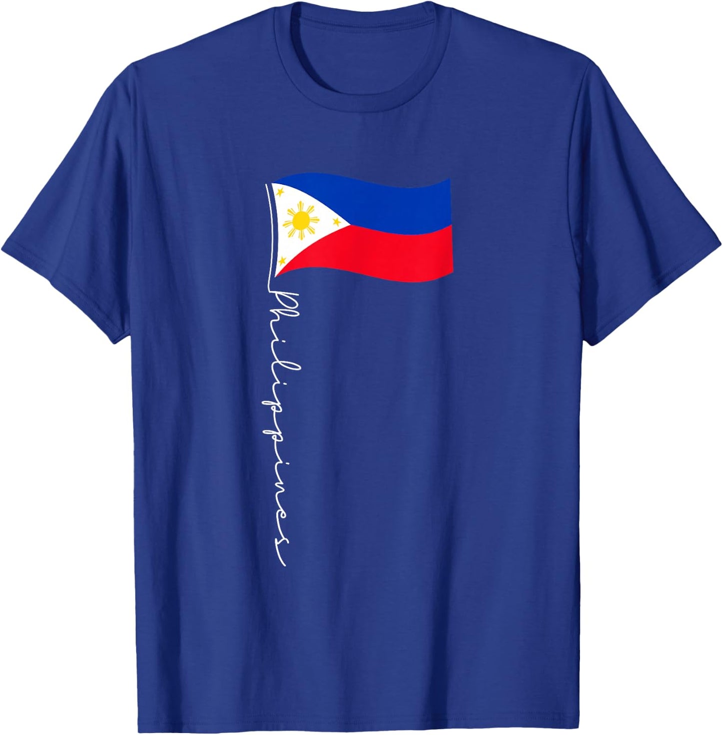 Family Heritage Gifts Philippines Signature Flag Pole - Elegant Filipino Flag T-Shirt - T-Shirt | Royal