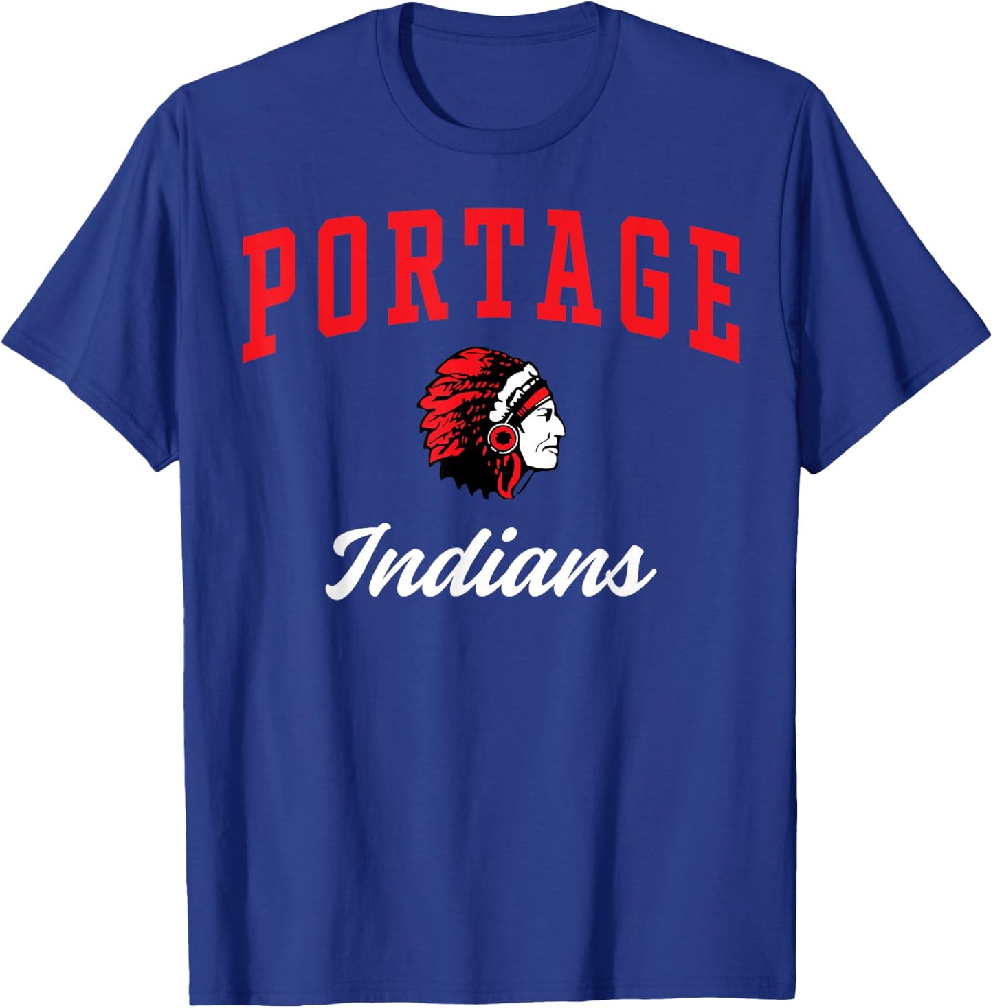 Portage High School Indians C3 T-Shirt - T-Shirt | Royal