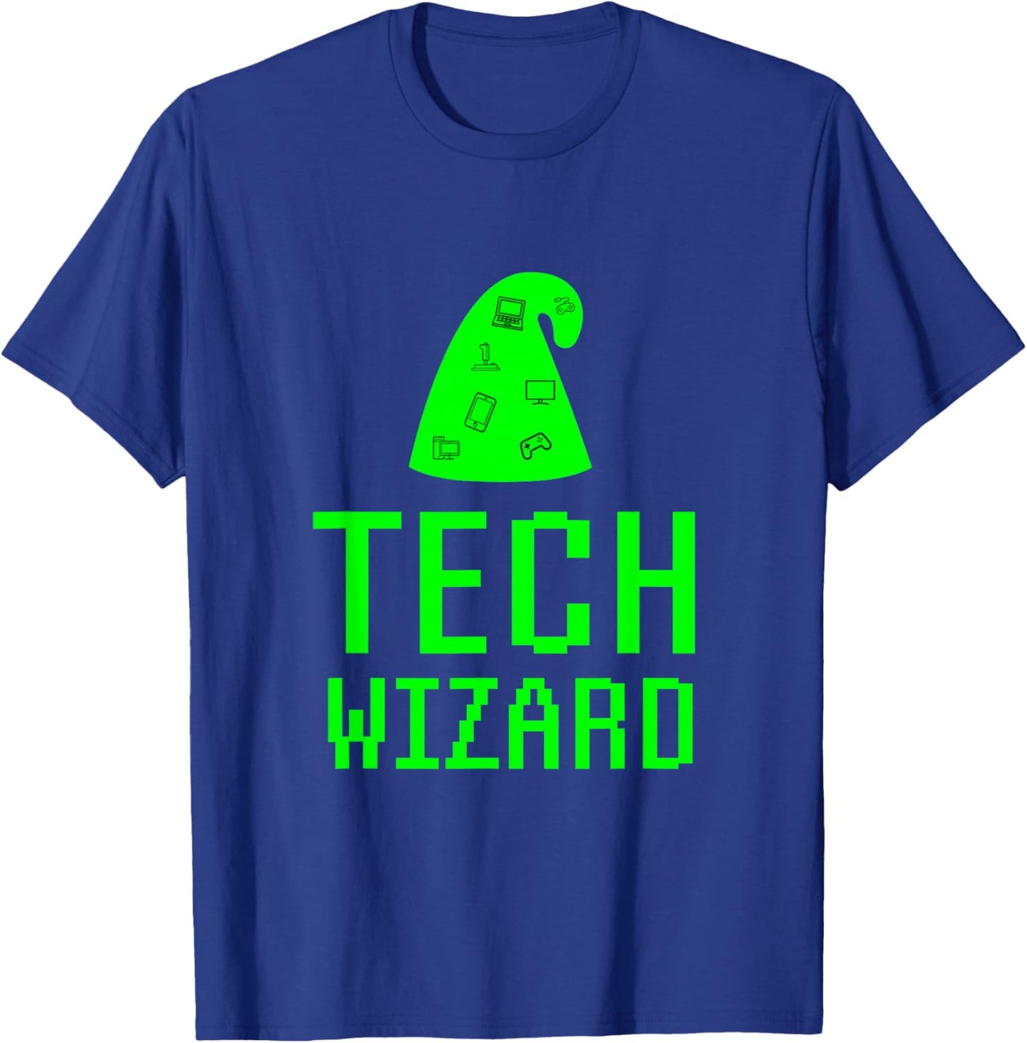 Tech Wizard Computer Geek Nerd Technology Support Saying Gag T-Shirt - T-Shirt | Royal