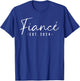 Fiancé Est 2024 Future Husband Engaged Gifts Him Engagement T-Shirt - T-Shirt | Royal