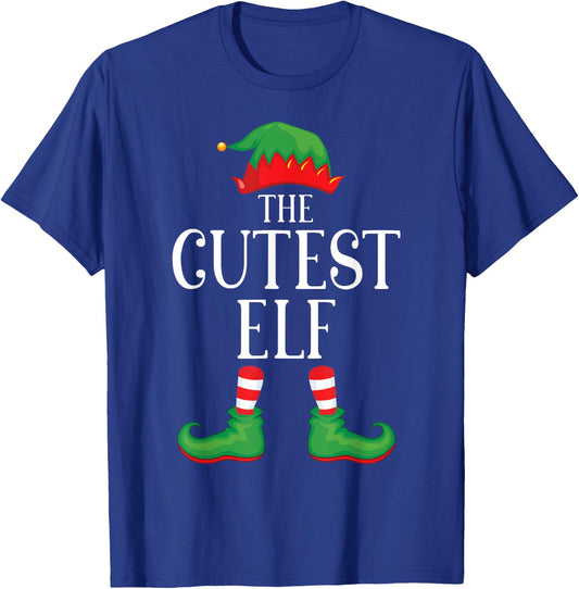 Cutest Elf Matching Group Xmas Funny Family Christmas T-Shirt - T-Shirt | Royal