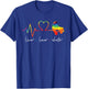 Cool Roller Skating Skate Girl Heartbeat Heart Tie Dye T-Shirt - T-Shirt | Royal