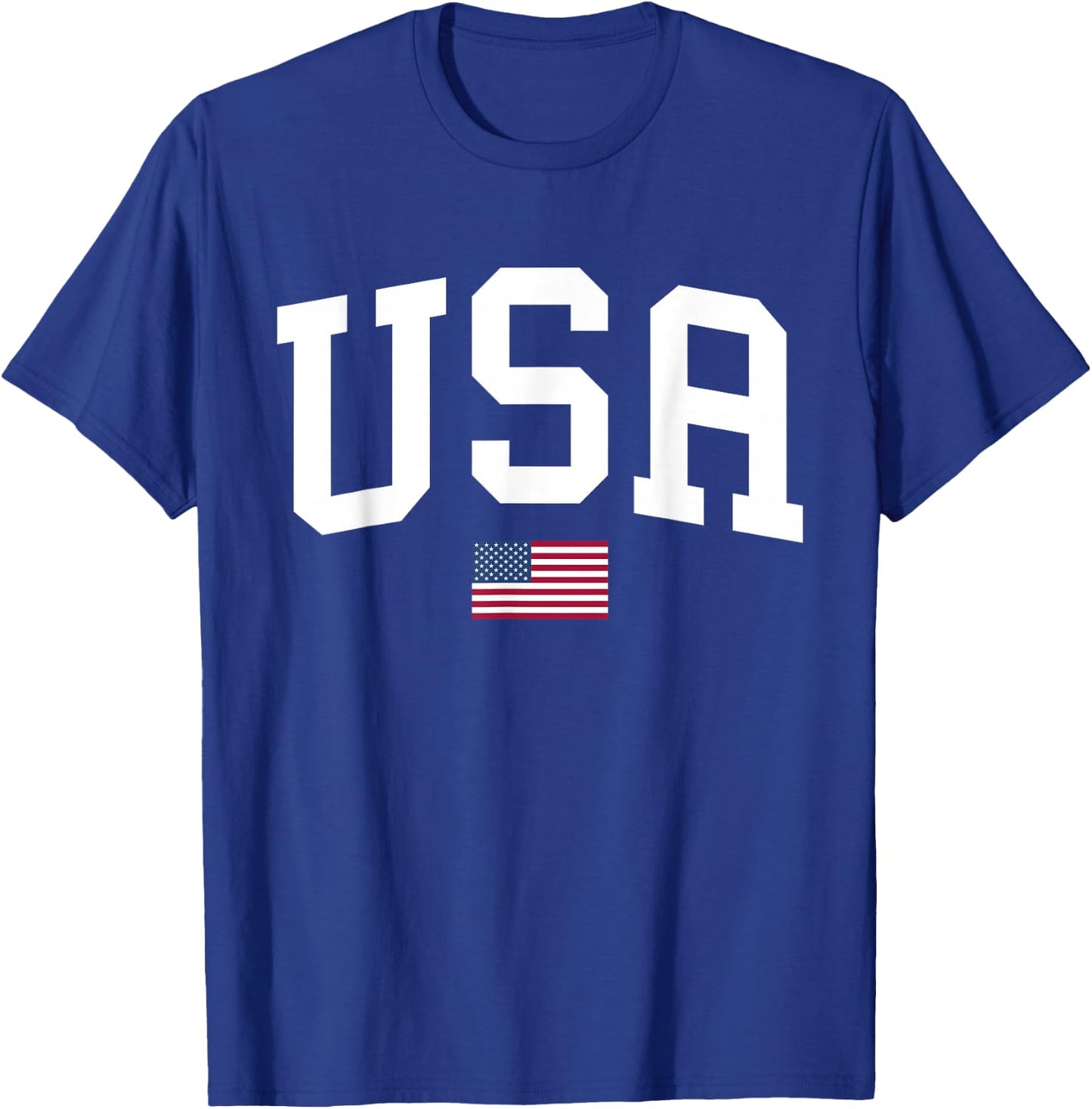 USA T Shirt Women Men Kids Patriotic American Flag July 4th T-Shirt - T-Shirt | Royal