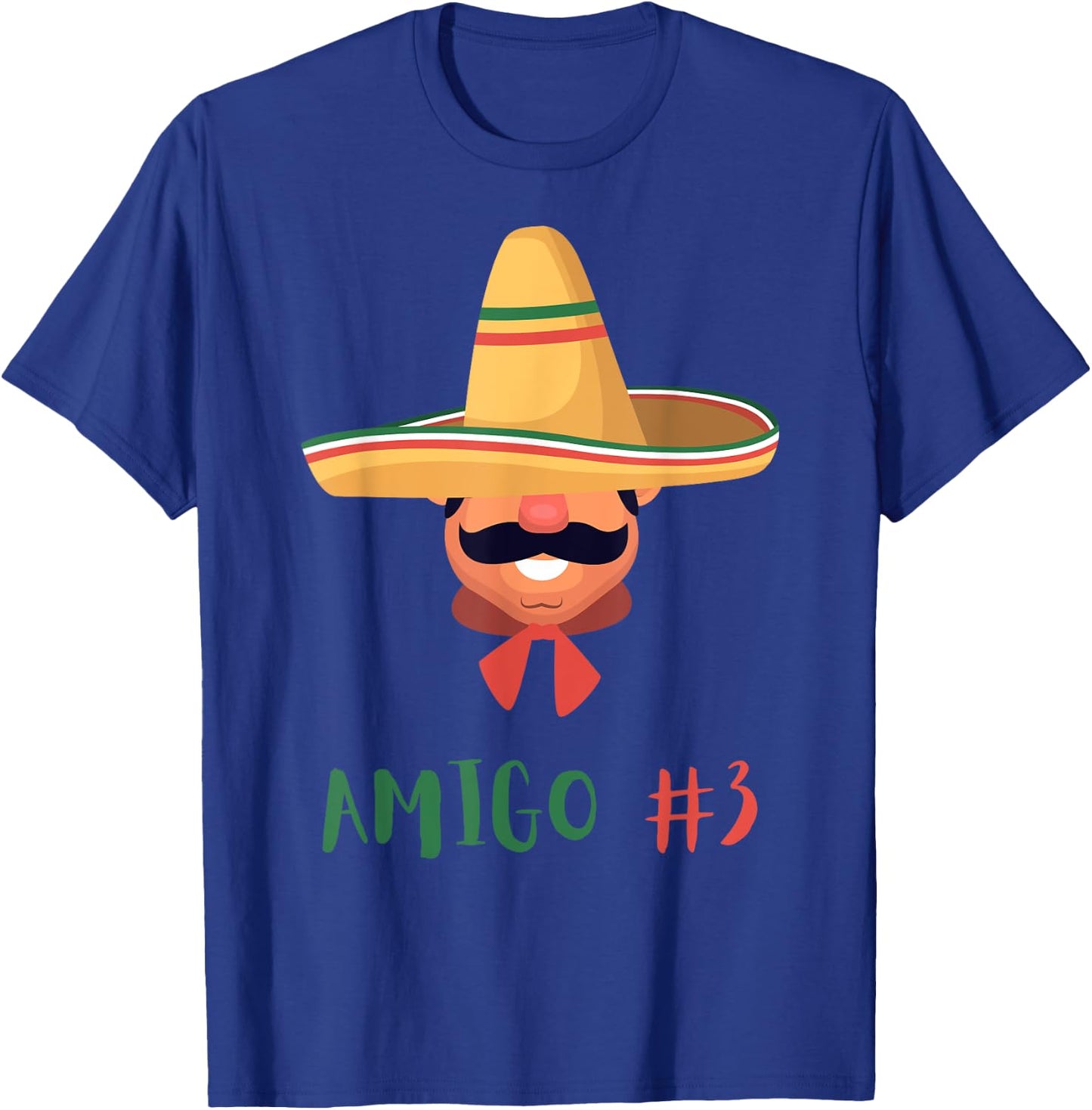 Funny Mexican Amigo #3 Group Matching DIY Halloween Costume T-Shirt - T-Shirt | Royal