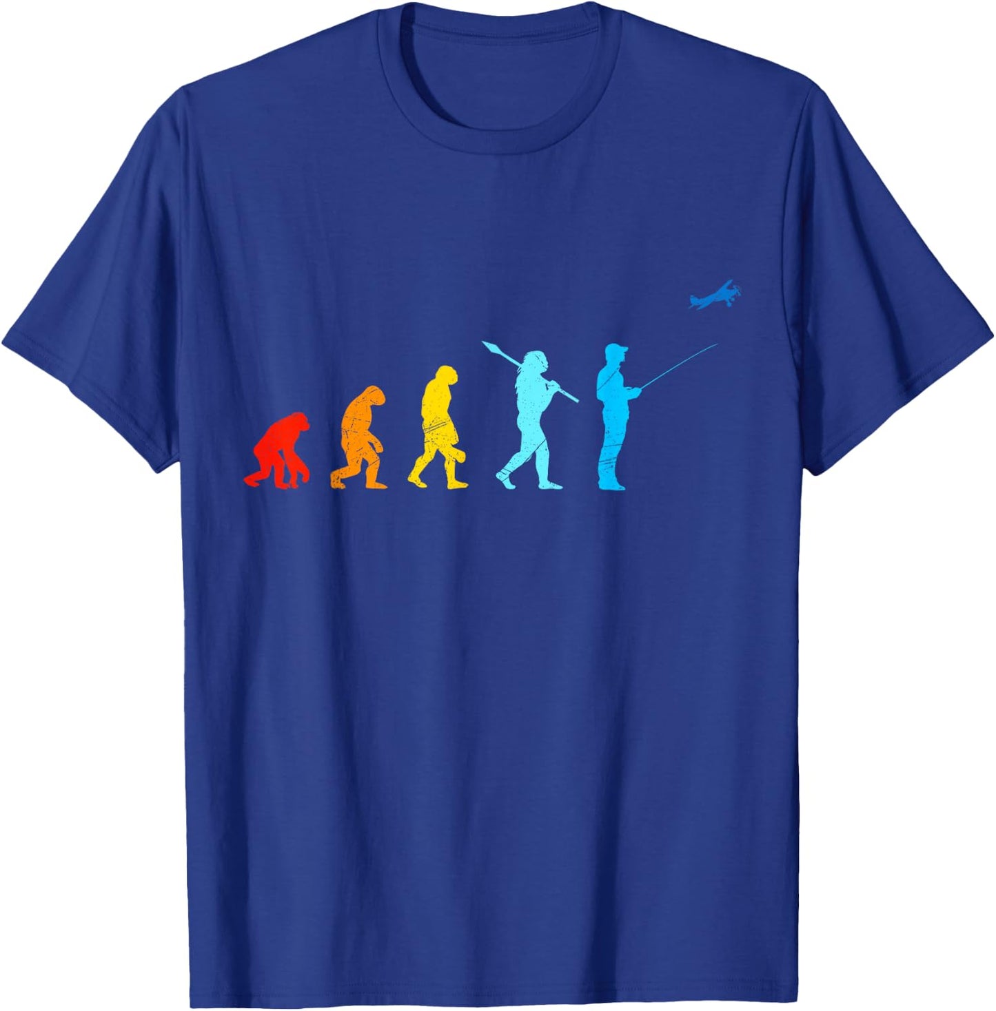 Model flyer evolution monkey human Model airplane RC Pilot T-Shirt - T-Shirt | Royal