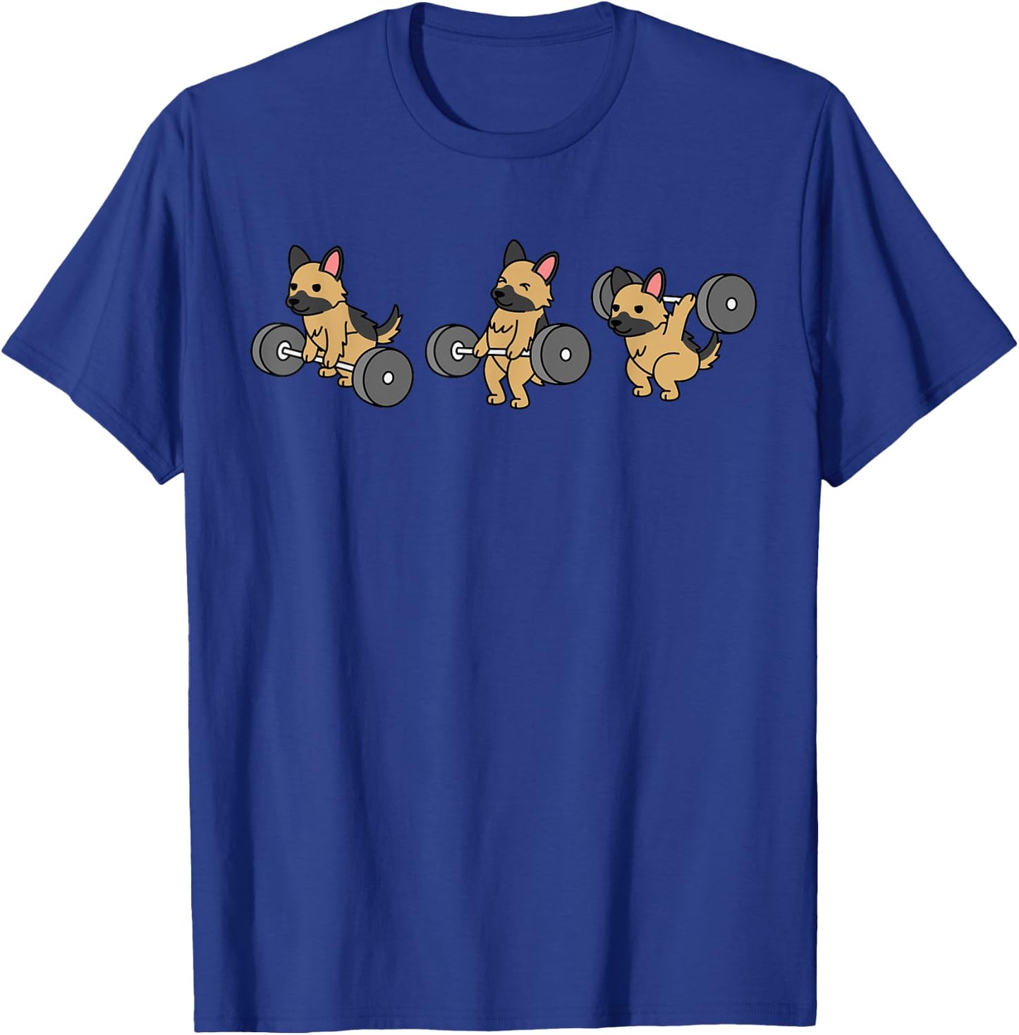 Weightlifting German Shepherd Dog T-Shirt - T-Shirt | Royal
