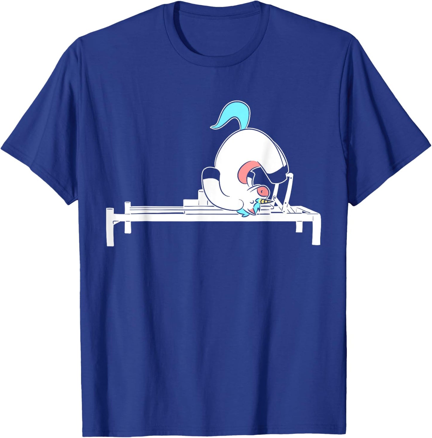 Pilates Unicorn Fitness Exercise Training Meditation T-Shirt - T-Shirt | Royal