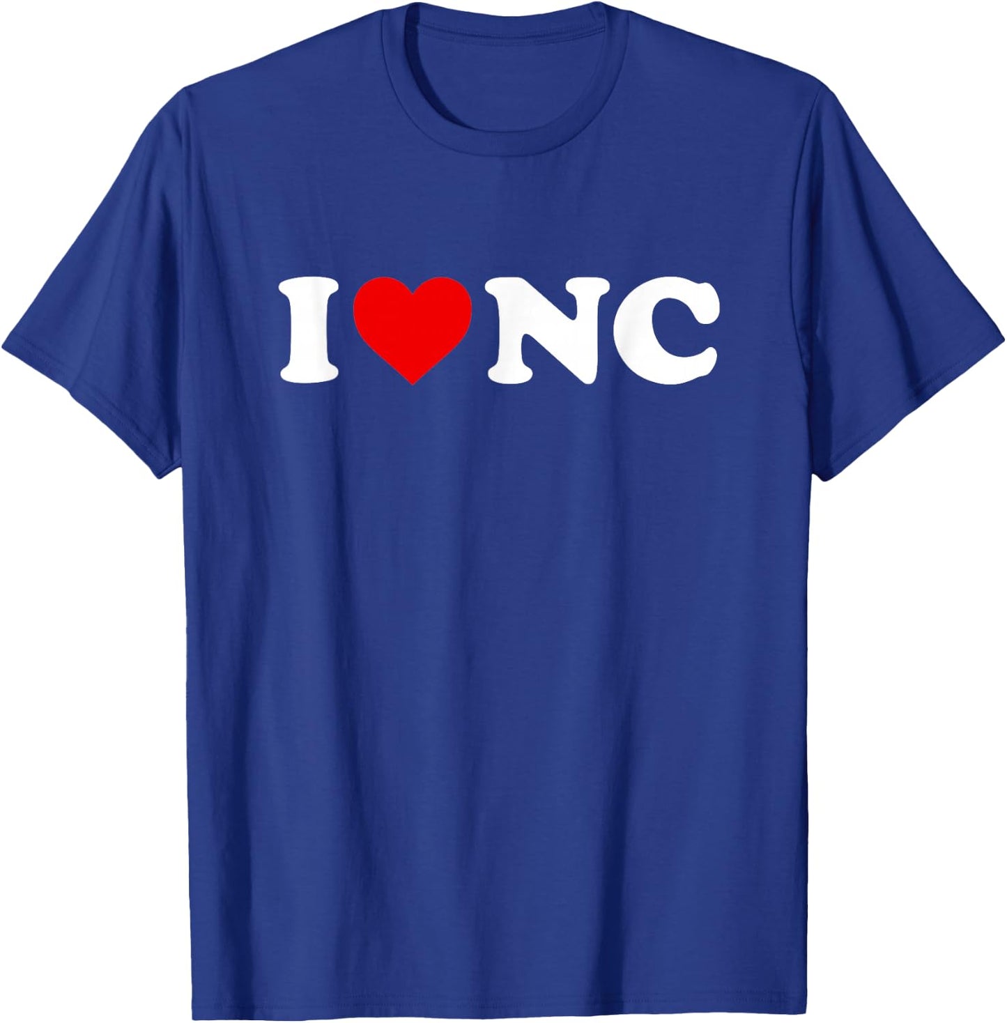 I Love NC Heart North Carolina T-Shirt - T-Shirt | Royal