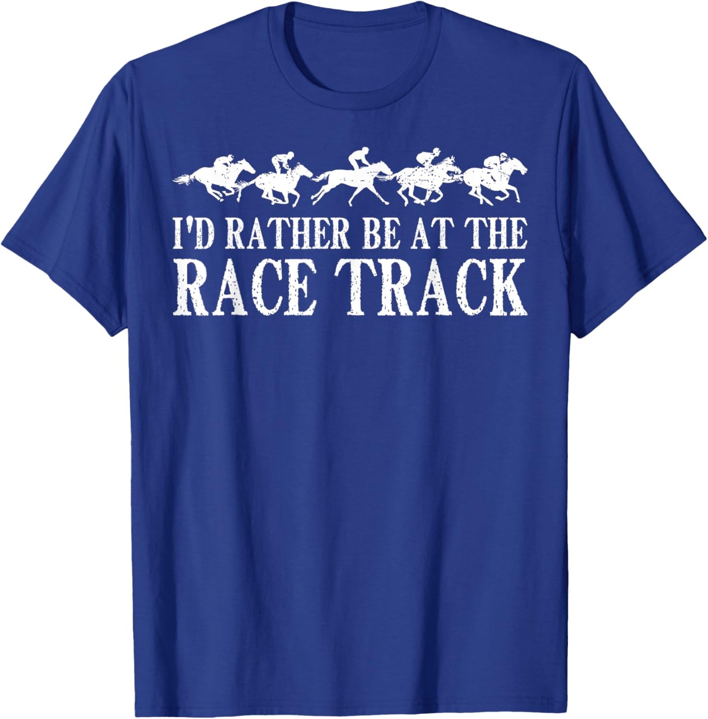 Funny Race Track Horse Racing Gift Men Women Cool Horse Race , Black, Small T-Shirt - T-Shirt | Royal
