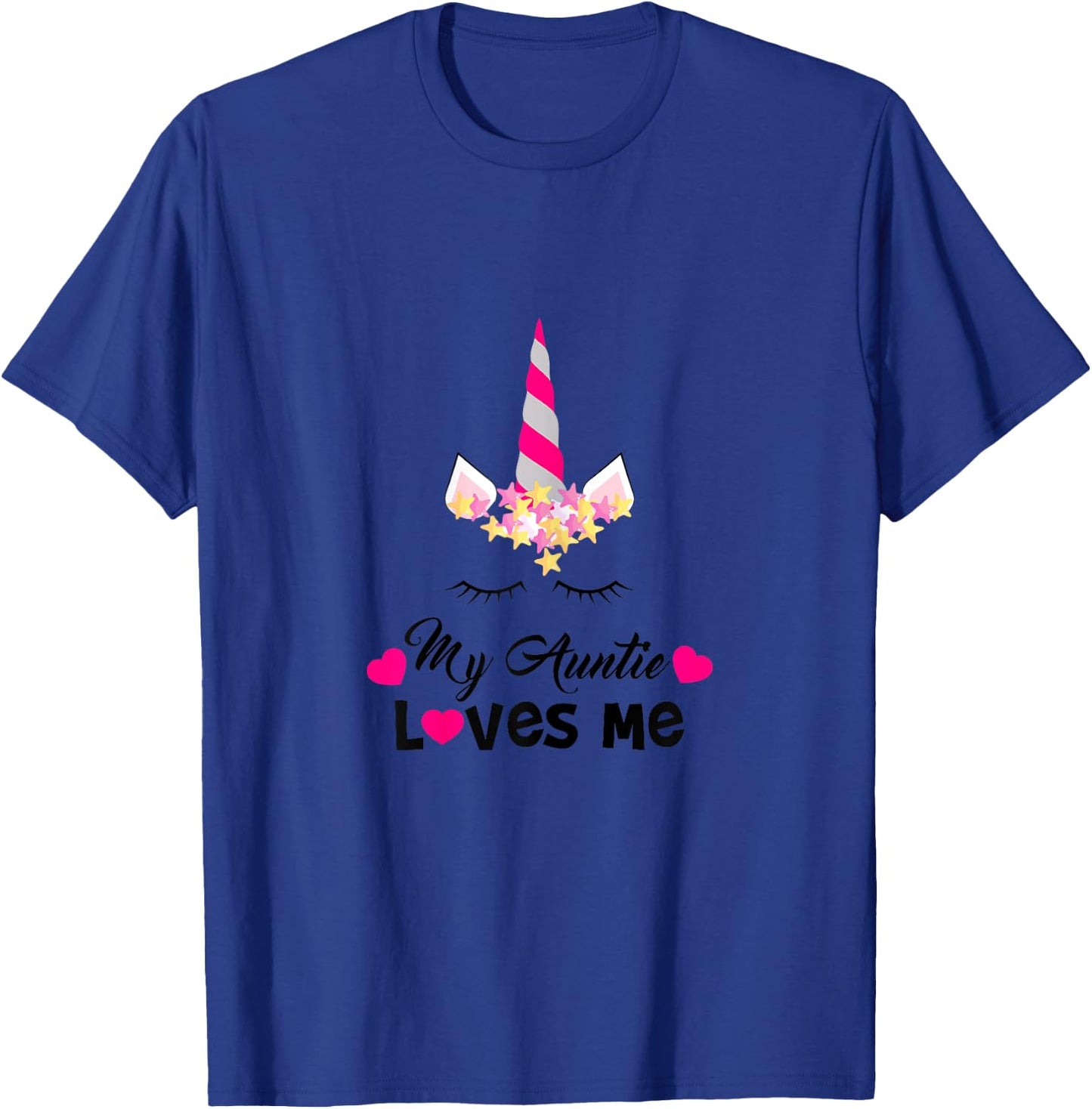 My Auntie Loves Me, Unicorn Niece Family Love Graphic T-Shirt - T-Shirt | Royal
