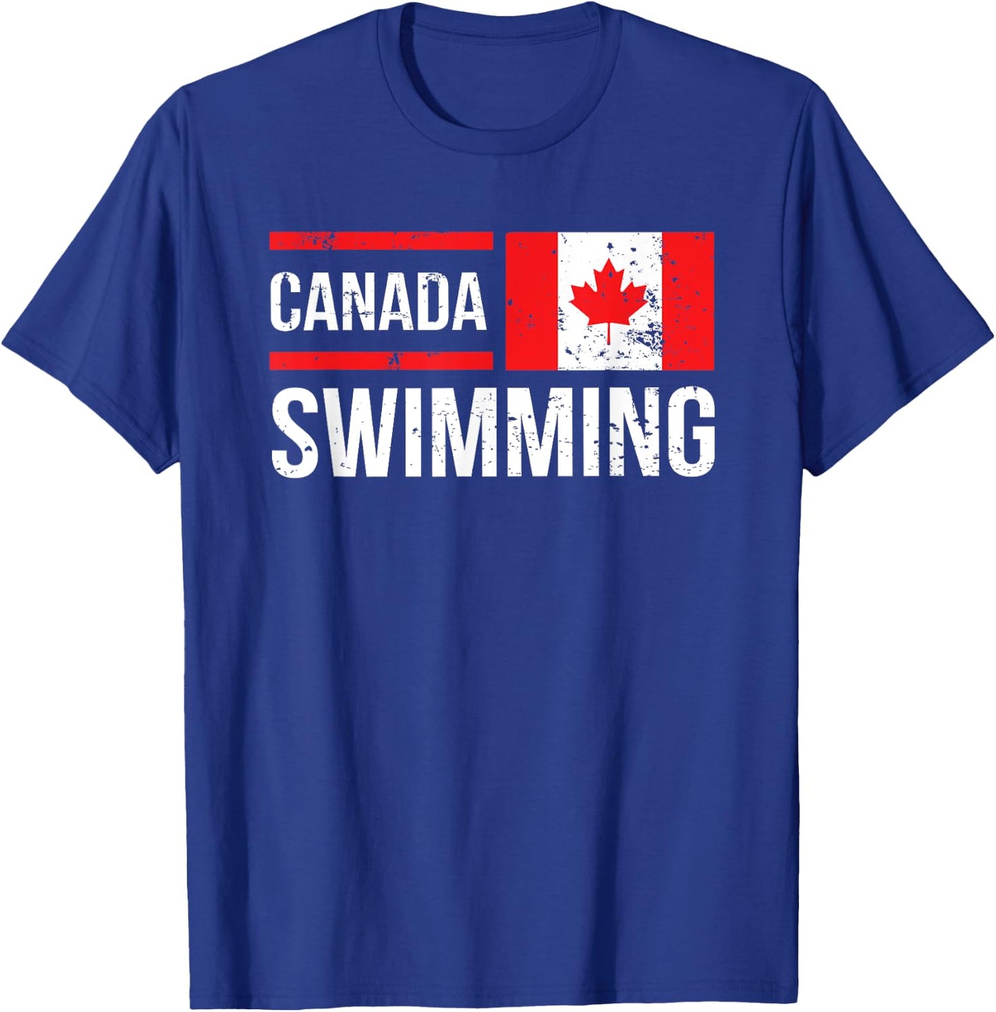Canada Swim Team Competitive Canadian Flag T-Shirt - T-Shirt | Royal
