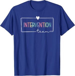 Intervention Teacher Team Early Intervention Squad T-Shirt - T-Shirt | Royal