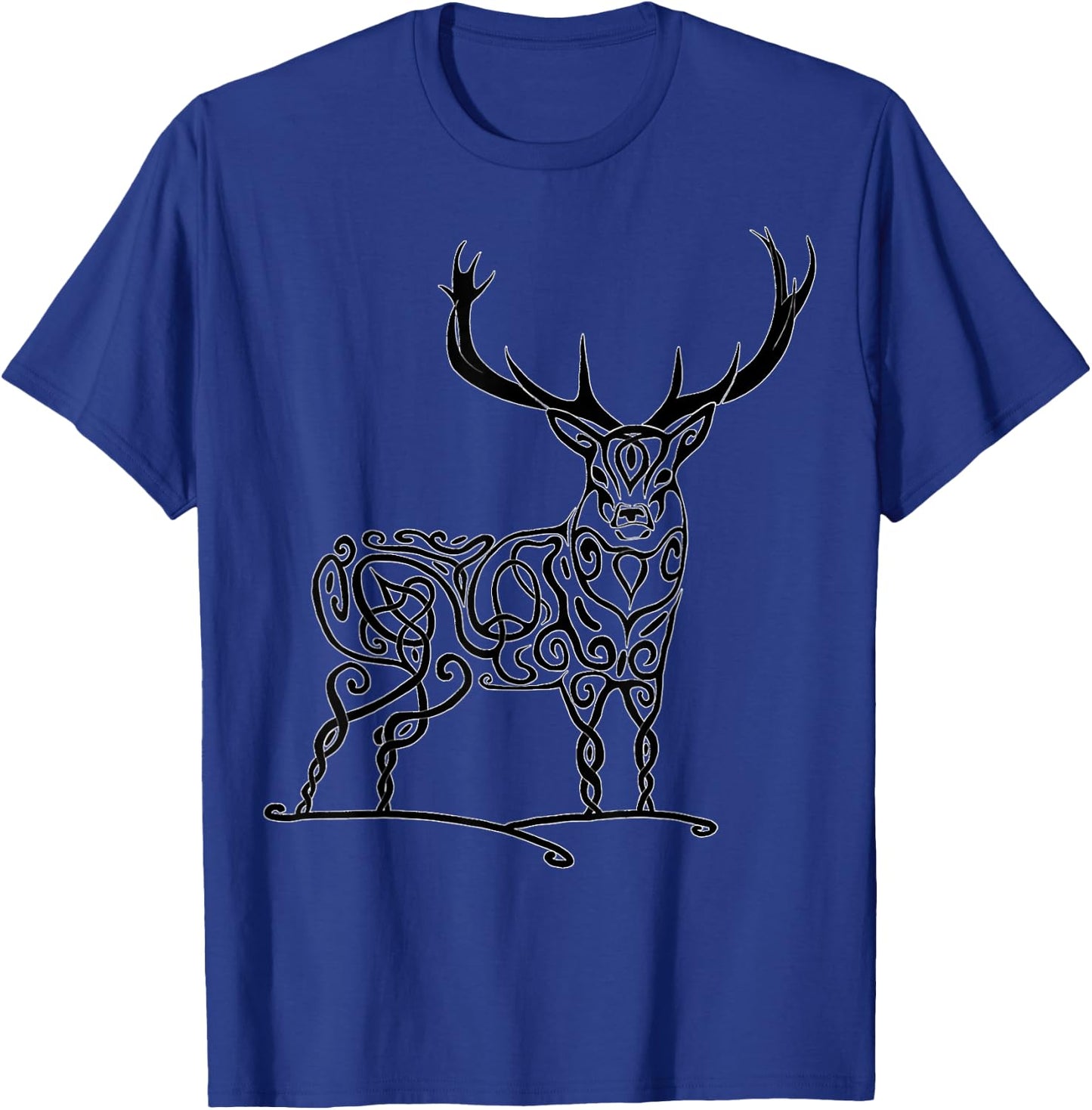 Majestic Tribal Celtic Deer T-Shirt - T-Shirt | Royal