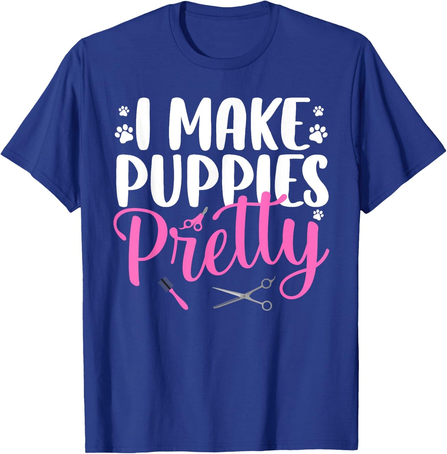 Cool Dog Groomer Art Women Pet Groomer Dog Grooming T-Shirt - T-Shirt | Royal