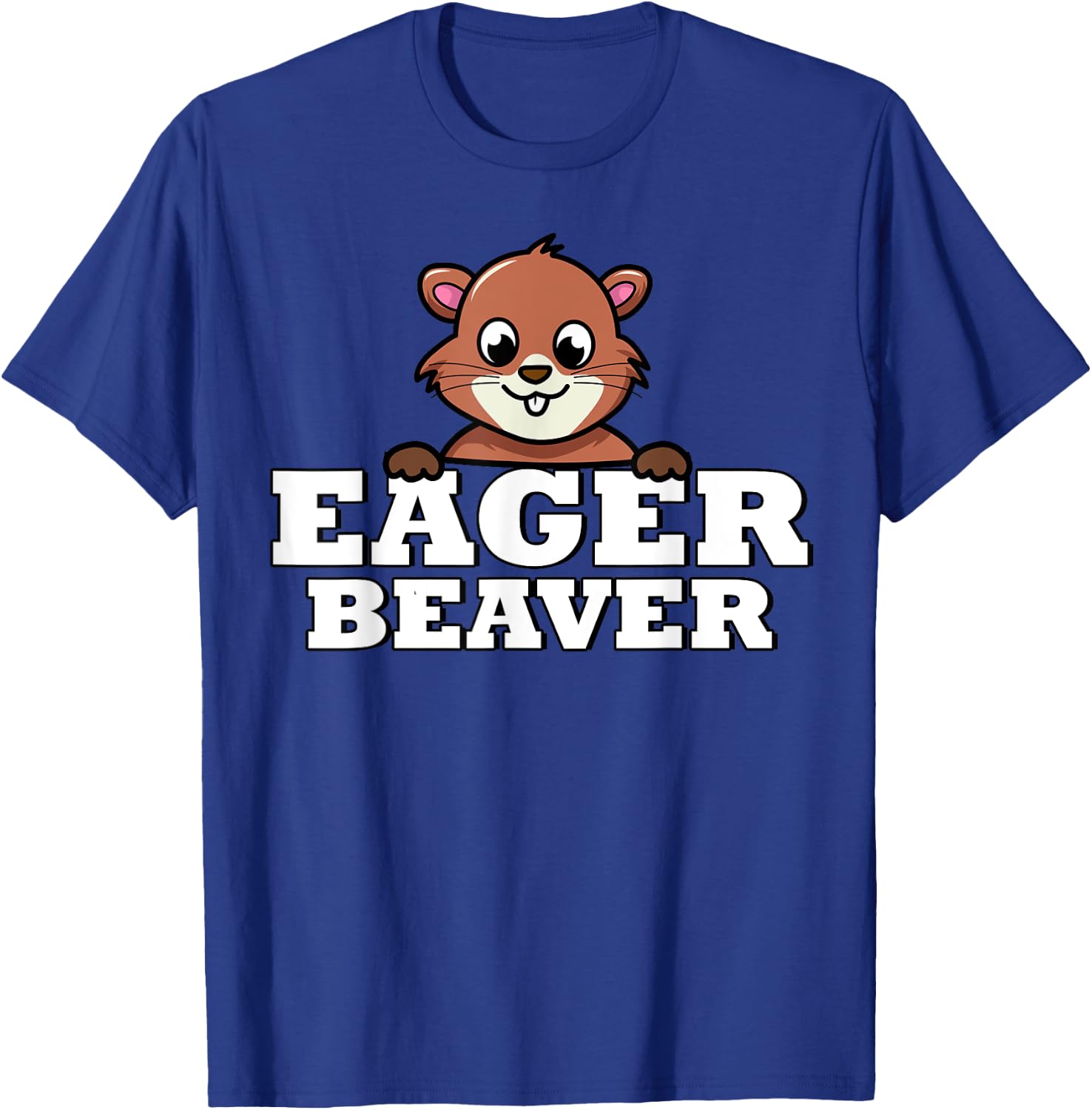 Eager Beaver Funny Saying Summer Camp Humor Camping T-Shirt - T-Shirt | Royal