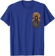 Dog In Pocket Funny Dog Lover Briard Women Kids T-Shirt - T-Shirt | Royal