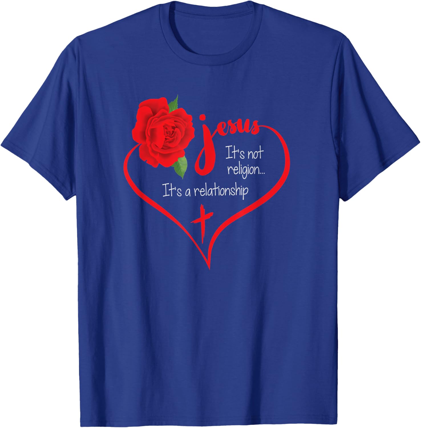 Awesome Jesus is Not Religion it's a Relationship T-Shirt - T-Shirt | Royal