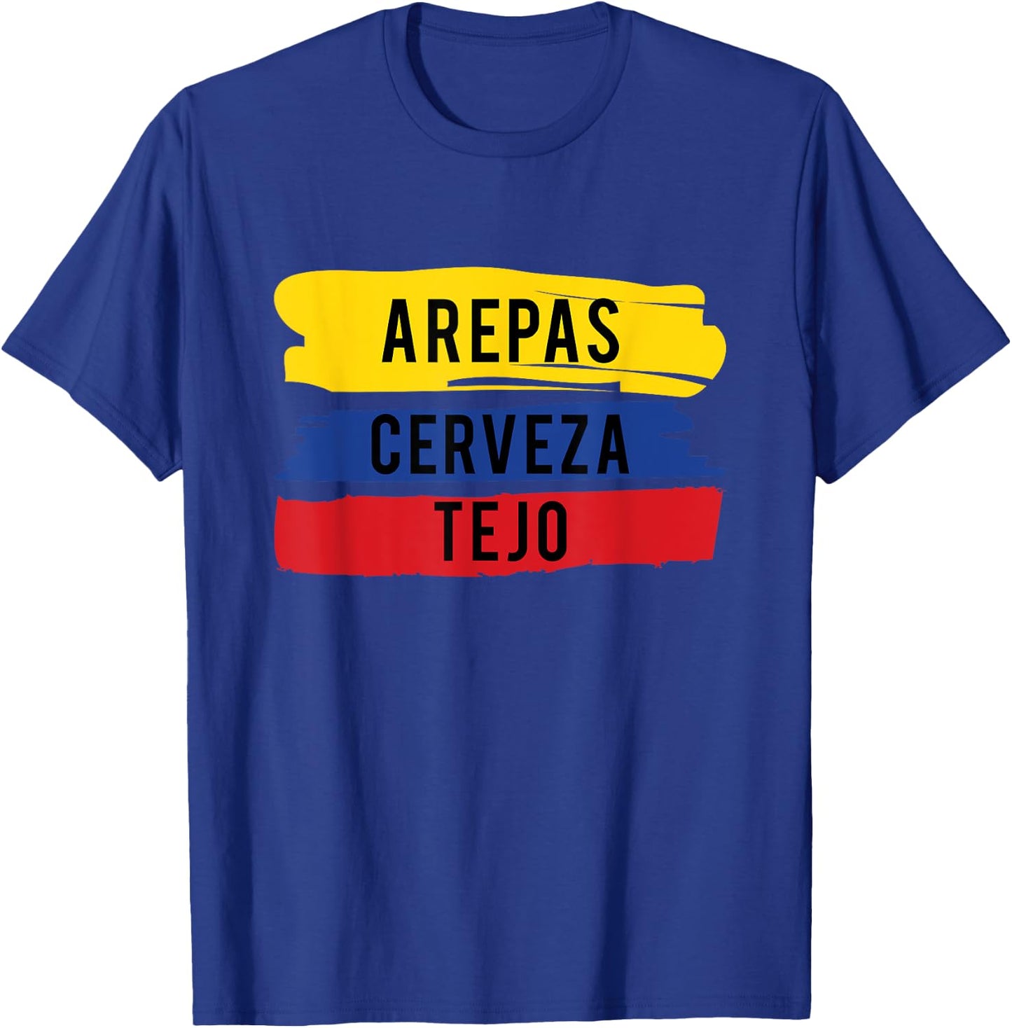 Funny Tejo graphic Gift Arepas Cerveza Tejo Colombia flag T-Shirt - T-Shirt | Royal