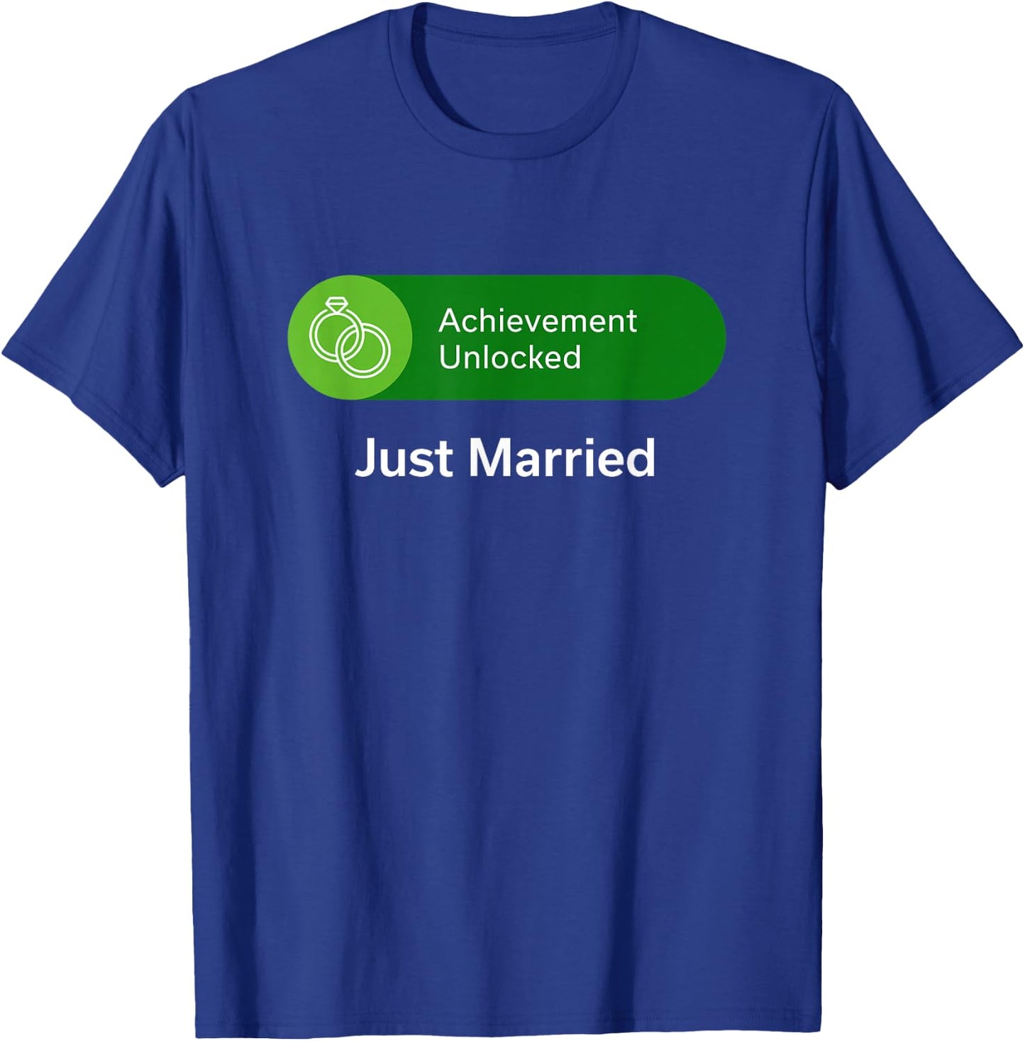 Funny Just Married Shirt for Wedding Gift Video Gamer T-Shirt - T-Shirt | Royal