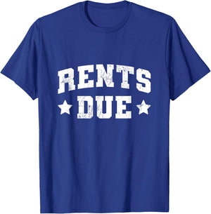 Funny Workout Rents Due Gym Weight Lifting Bodybuilding T-Shirt - T-Shirt | Royal