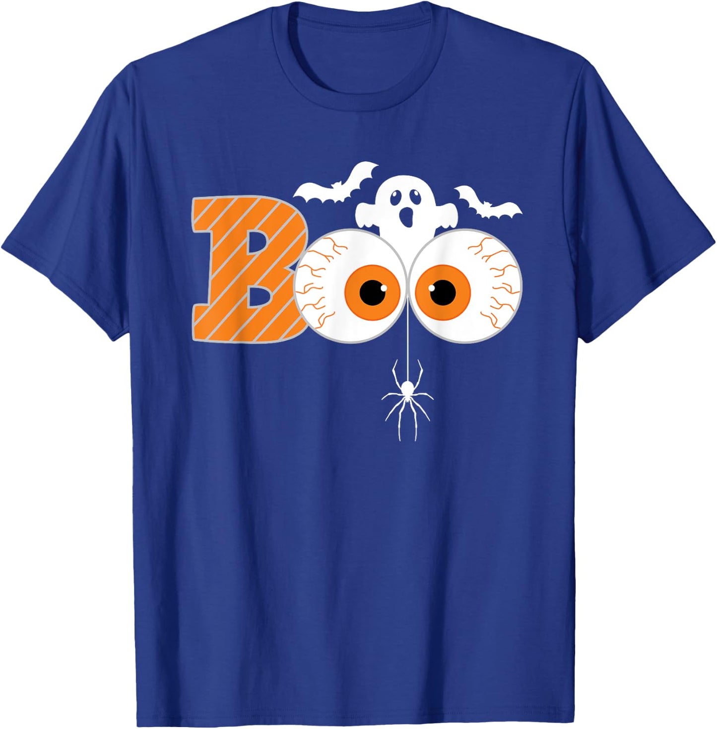 Halloween Ghost Boo Eyeball With Bat Halloween Costume T-Shirt - T-Shirt | Royal