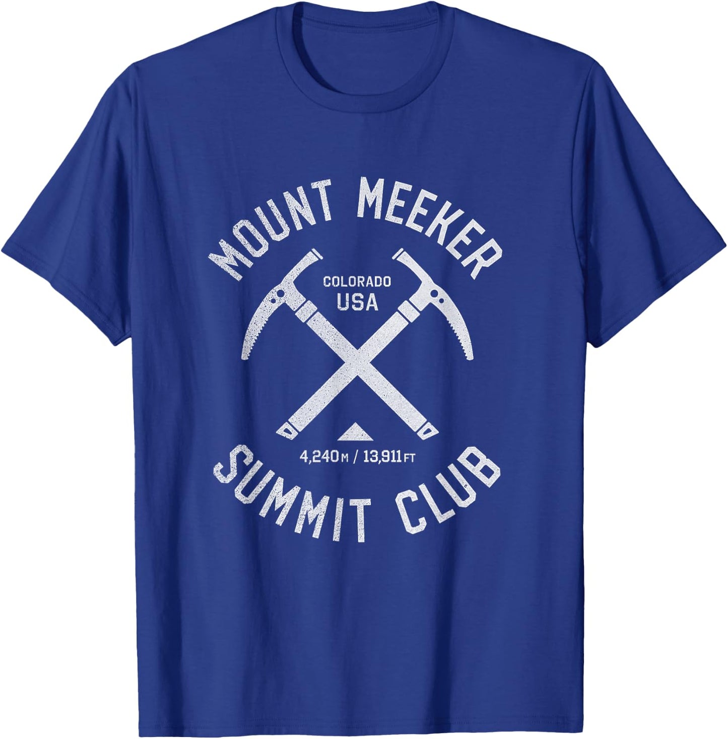 Mount Meeker Summit Club | I climbed Mount Meeker T-Shirt - T-Shirt | Royal