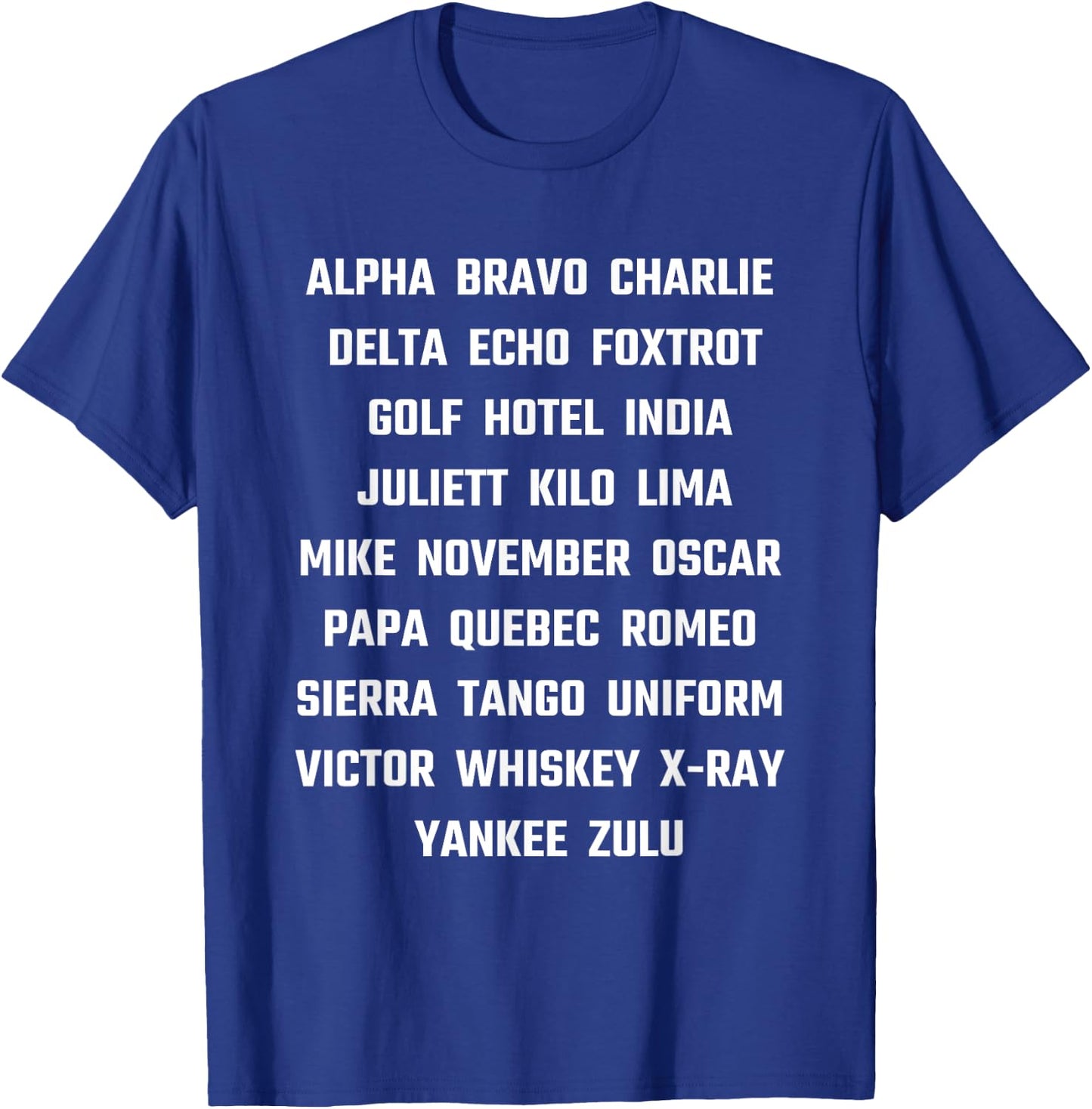 Phonetic Alphabet Airplane Pilot Language Aviation Gifts T-Shirt - T-Shirt | Royal