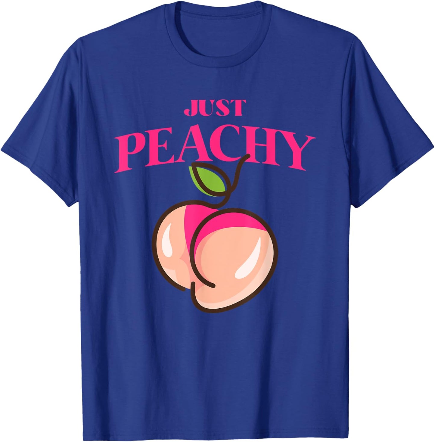 Cool Summer Fruit Retro Just Peachy & keep it Peachy Graphic T-Shirt - T-Shirt | Royal