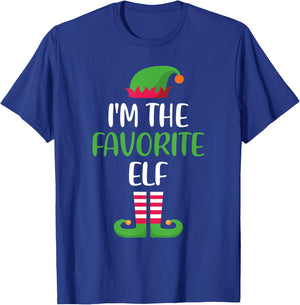 I'm The Favorite Elf Matching Family Group Christmas T-Shirt - T-Shirt | Royal