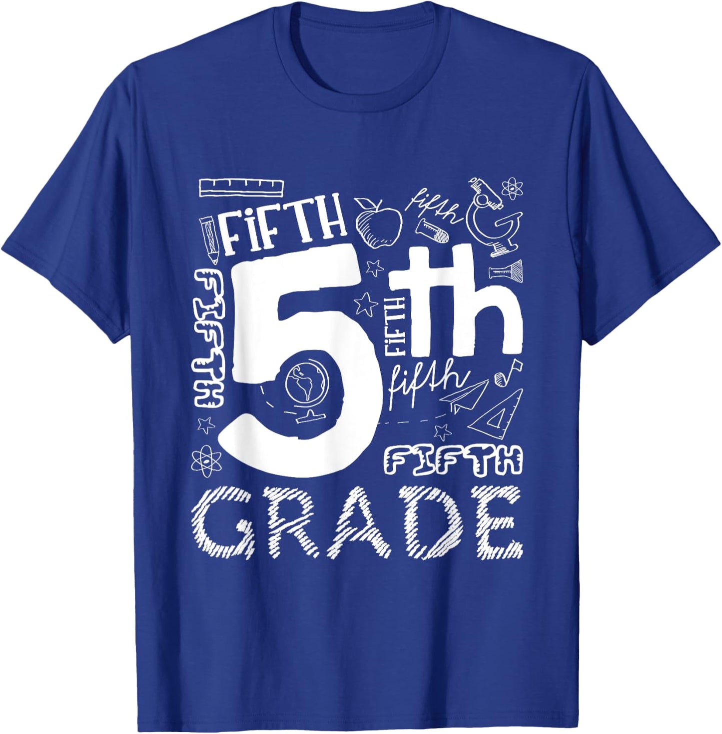 Hello 5th Grade Here I Come Teacher Fifth Grade Boys Girls T-Shirt - T-Shirt | Royal