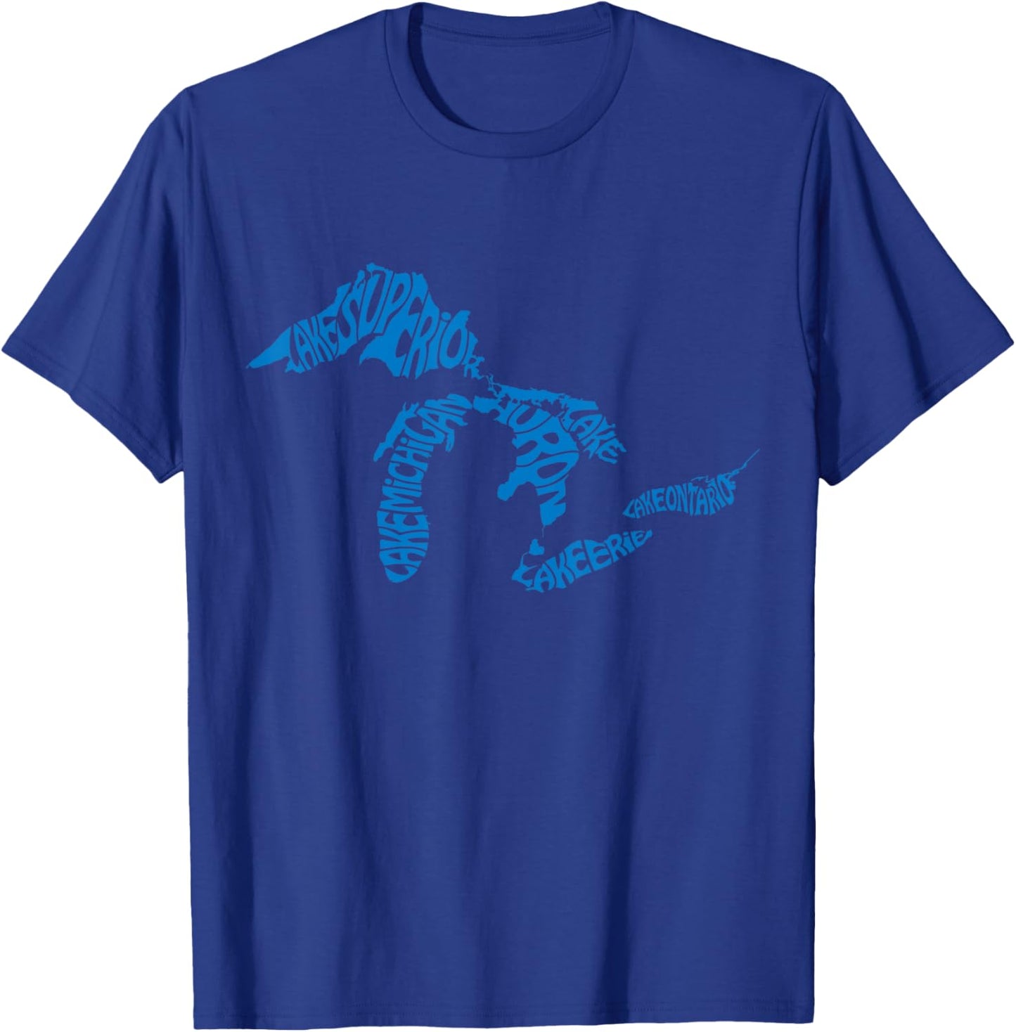 Michigan Love Great Lakes T-Shirt - T-Shirt | Royal
